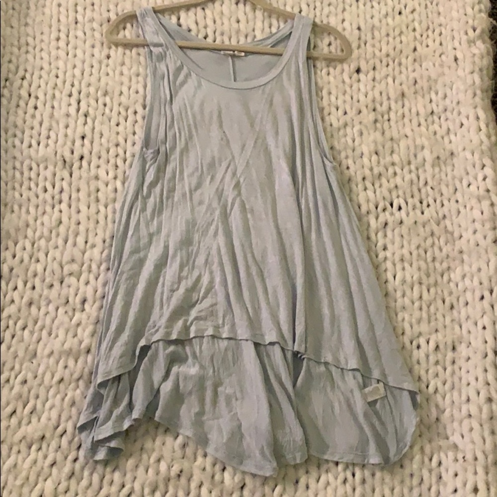 Light blue flowy tank